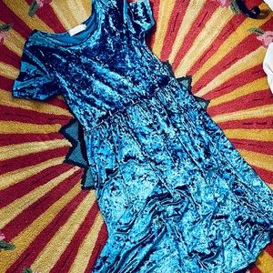 Sign here crushed velvet dress xs
